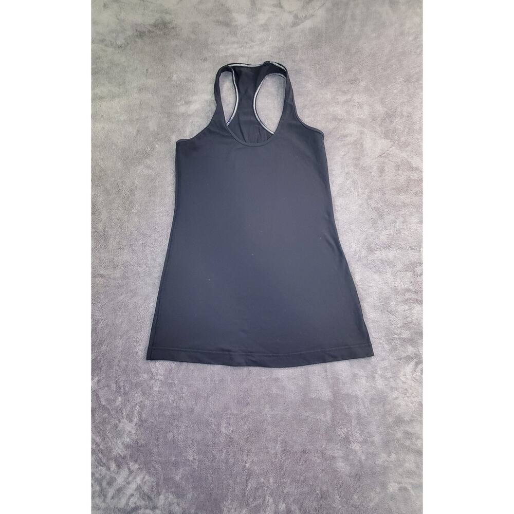 Lululemon Swiftly Tank Top Black Sz 8 Athletic Activewear Sleeveless Gym C25-54